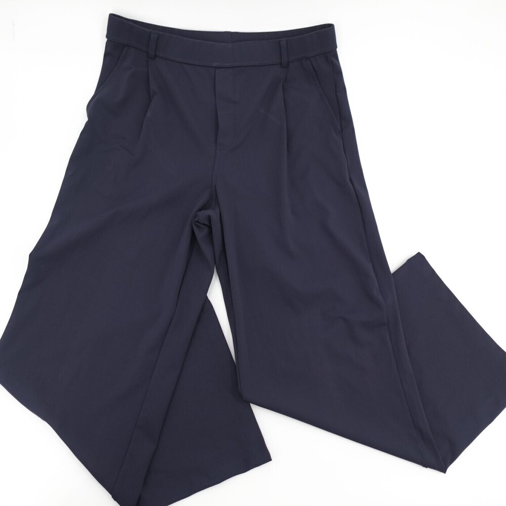 Halara Pants Womens Large Blue Wide-Leg Stretch Athletic Casual Activewear Flare